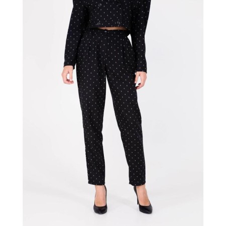 Pants Women's Chinos Minaku: Green Trend Black Color, Rr. 46-6