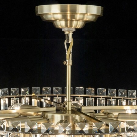 Suspended chandelier Citilux “Foundation” CL303223, 12X60W, E14, brown color-11