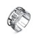 Ring "Moscow", echoing with oxidation, 18 size