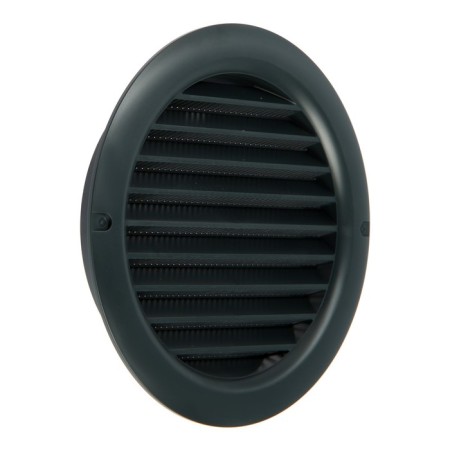 Ventilation grate Zein, D = 125 mm, round, with a grid, with a flange, ineffective, graphite-4