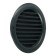 Ventilation grate Zein, D = 125 mm, round, with a grid, with a flange, ineffective, graphite