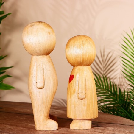 Abstraction "love" wood (set 2 pcs)-1