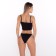 Panties of tanga women, black color, size 46