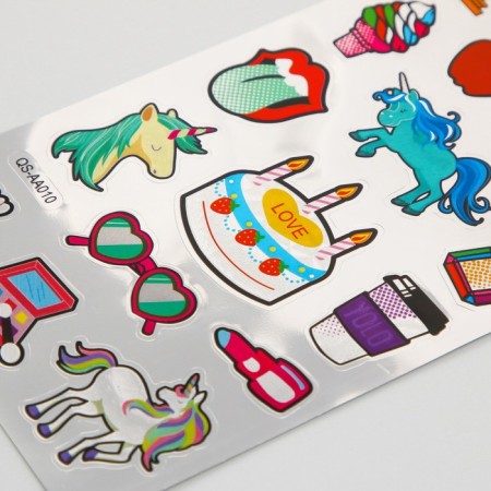 Plastic sticker "Unicorns and magic" mix 22x10 cm-8