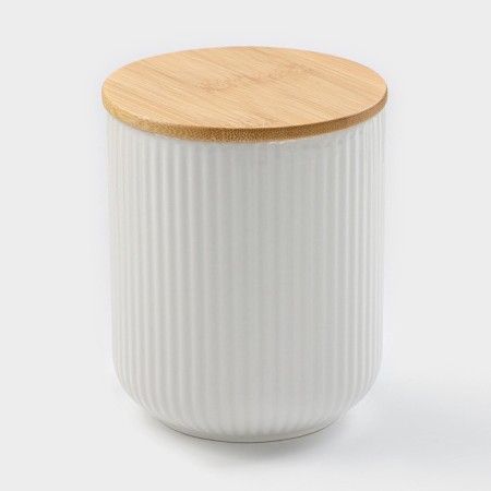 Porcelain Bank for bulk products Bellatenero, 600 ml, d = 10 cm, white color