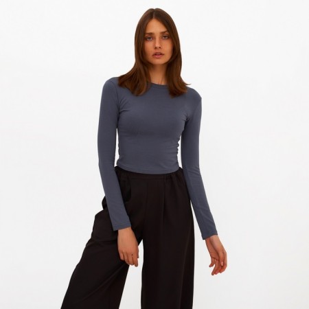Women's longliva minku: Basic line, graphite color, size 48