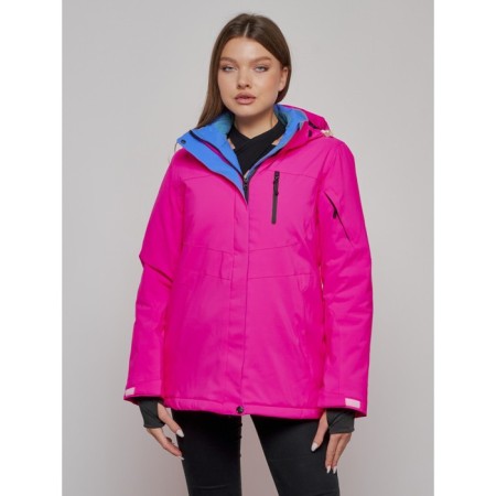 Ski jacket female, size 48, pink color