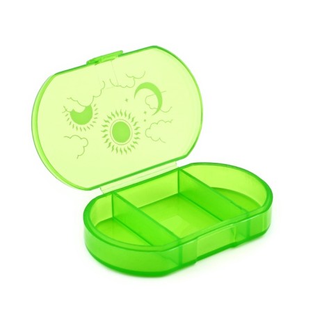 Aidlery "Health", 3 sections, green, 6 x 4 x 1.3 cm-2
