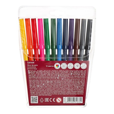 Fleeters 12 colors, Erichkrause, "Safari Ultra Washable" mix-4