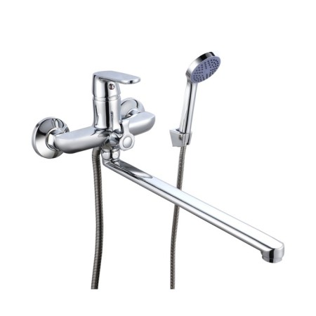 Bath mixer "RMS" SL123-006E, pour 350 mm, shower set, zinc, chromium