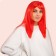 Carnival wig, long straight hair, red color, 120 g