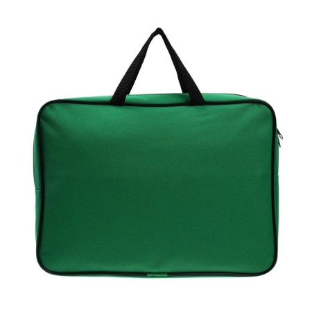 Folder with A4 handles, 360 x 270 x 80 mm, textile, inner pocket, green 1Sh48