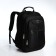 Youth backpack from textiles, 2 lightning departments, 4 pockets, reinforced handle, black color