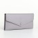 Women's wallet on the button, gray color