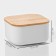 Storage container with lid LADOM "Naturel", 12.5 × 11.5 × 6.5 cm, white color