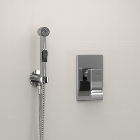 Bida mixer Wasserkraft a010656, built -in, with hygienic shower, brass, chrome