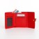 Women's wallet on the button, red color