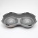 Double plastic bowl, 25 x 14 x 5 cm, gray