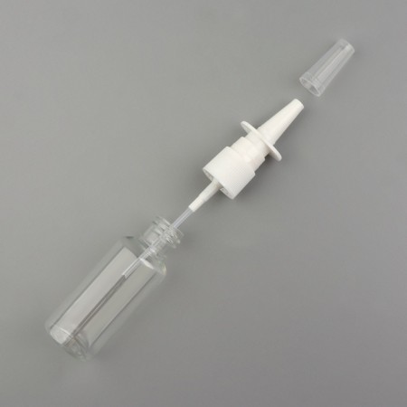 A bottle of d/storage with a spray of 30ml D2.9*12cm plastic transparent/white from-3