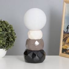 Amani desktop lamp 1x40W E14 white/coffee 11.5x11.5x28cm