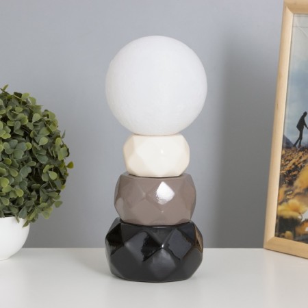 Amani desktop lamp 1x40W E14 white/coffee 11.5x11.5x28cm