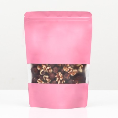 Pack Doy-Pak, matte, pink with a window, 14 x 20 x 4 cm