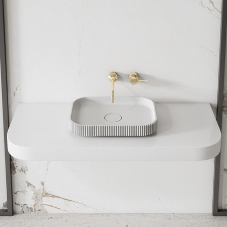 ABBER STEIN AS2602 sink, invoice, 500x350x60 mm, white, matte-1