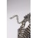 Bracelet with rhinestones "Illusion" asymmetry, white color in silver