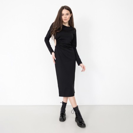Women's dress Midi with a cut Mist p. 46, black