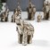 Souvenir Polystone "Elephants Silver Popon" set 7 pcs h = 12; 10.5; 9.5; 8; 7; 6; 5 cm