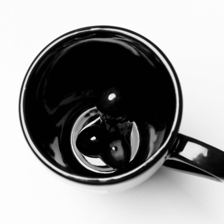 Ceramic mug "Surprise", 290 ml, black color-3