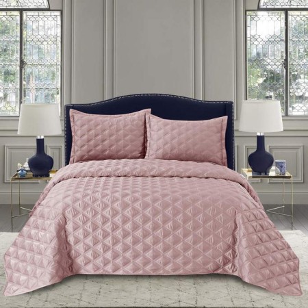 A set with a clip "Sharmel", size 230x250 cm, 50x70 cm - 2 pcs, color ash rose