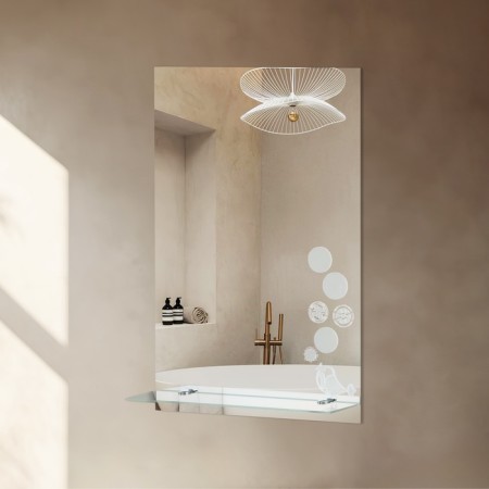 Mirror "Singing Ponochka", with sandblasting graphics, wall, with a shelf, 40 × 60 cm