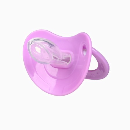 Dummy orthodontist., With a cap and a holder, from 0 months, the color of a violet / roses-10
