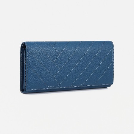 Women's wallet on magnets, blue color