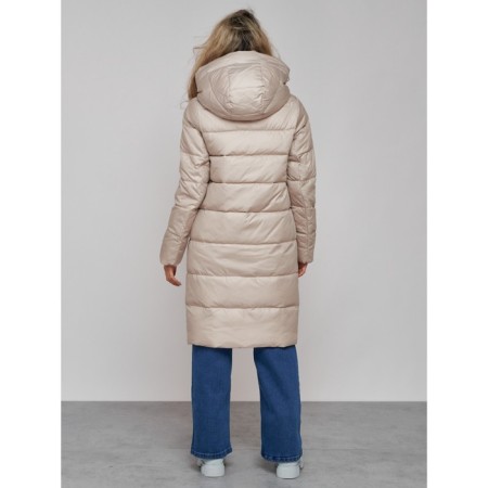 Coat insulated winter female, size 42, color light green-4
