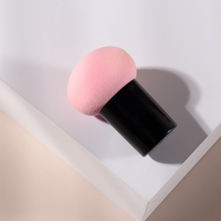 Makeup sponge with the handle "Style", D 4.1 × 3 cm, in case, black/pink color-7