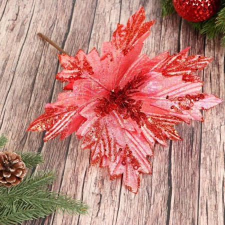 Decor "Cold Flower" 24x20 cm, pink