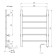 Electric towel Domoterm 109-5, 500x710 mm, right, black matte