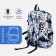 Young backpack from textiles on lightning, 3 pockets, blue color