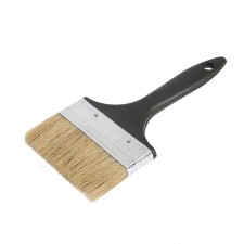 Brush flat scrap, natural bristles, plastic handle, 4 