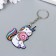 Acryl keychain "Unicorn with donut" 5.8x4.5 cm