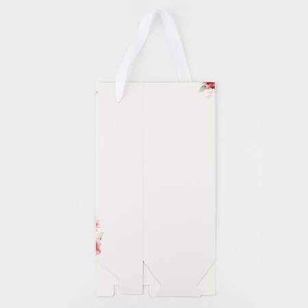 Package-carrier for flowers with a plastic window, “only for you”, white, 30 x 12 x 8 cm-9