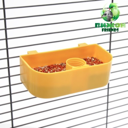 Drill for a bottle of birds internal 14.3 x 6.8 x 4.5 cm, yellow