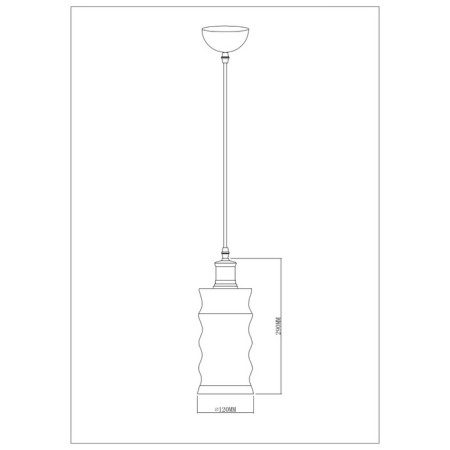 Suspended lamp 1x60W E27, size 12x12x157 cm-1