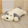 Soft toy "Dog", 80 cm, white-gray color