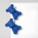 Earrings plastic "Bear", blue color