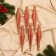 Jewelry decoration "Outskirts are sharp in striped" (set 6 pcs) 3x18 cm, red
