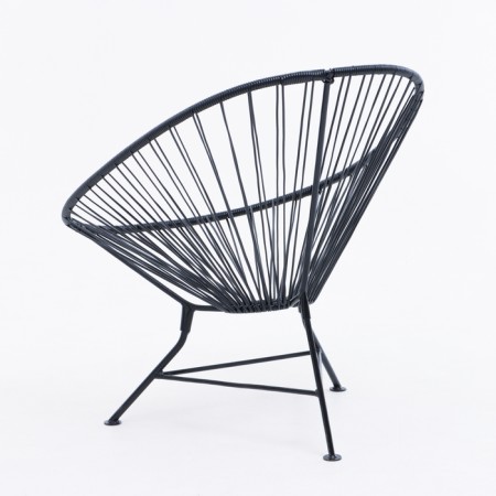 A set of furniture "Shell": a chair and a table, black-4