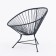 A set of furniture "Shell": a chair and a table, black
